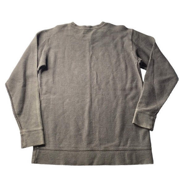 PINK DISTRESSED RIBBED DARK GRAY CREWNECK SWEATER SIZE XS - Picture 6 of 6